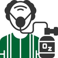 design de ícone criativo de máscara de oxigênio vetor