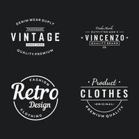 modelo de elementos de tipografia hipster retrô para loja de roupas, café, cervejaria, restaurante, negócios, etiqueta, cartaz, marca vintage. vetor