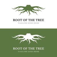 design de modelo criativo de logotipo abstrato natural de raiz de árvore única e fibrosa. vetor