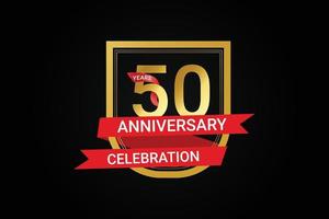 celebração de aniversário elemento vetorial de 50 anos vetor