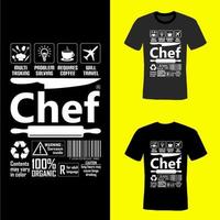 design de vetor de camiseta para chef