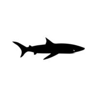 design de vetor de silhueta de tubarão