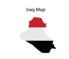 mapa do iraque com ilustração vetorial de bandeira vetor