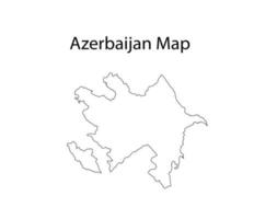 ilustração vetorial de arte de linha de mapa do azerbaijão vetor