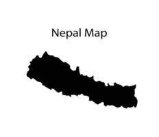 ilustração vetorial de silhueta de mapa do nepal vetor