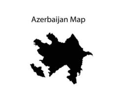 ilustração vetorial de silhueta de mapa do azerbaijão vetor