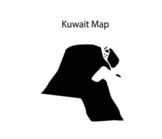 ilustração vetorial da silhueta do mapa do kuwait vetor