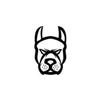 logotipo da cabeça de pittbull vetor