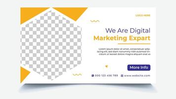 banner web de marketing digital vetor