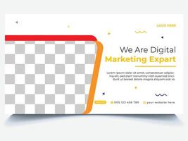 design de banner da web de marketing digital vetor