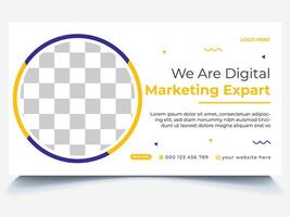 design de banner da web de marketing digital vetor