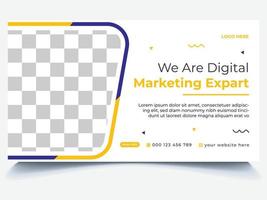 design de banner da web de marketing digital vetor