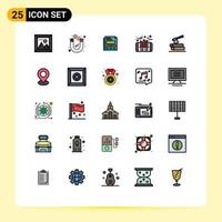 25 ícones criativos, sinais e símbolos modernos de relatório de finanças de log, lucro, finanças, elementos de design de vetores editáveis