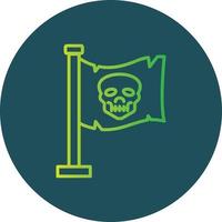 design de ícone criativo de bandeira de piratas vetor