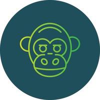 design de ícone criativo de macaco vetor