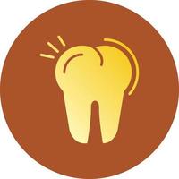 design de ícone criativo de dor de dente vetor