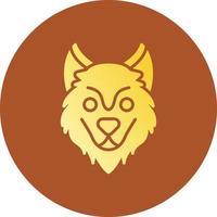 design de ícone criativo de lobo vetor