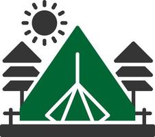 design de ícone criativo de acampamento vetor