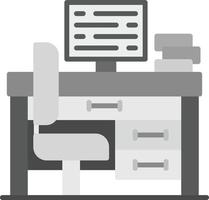 design de ícone criativo de mesa de escritório vetor