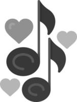 design de ícone criativo de música de amor vetor