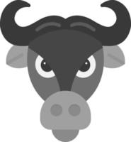 design de ícone criativo de búfalo vetor