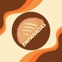 cartaz de banner de design de empanadas argentina vetor