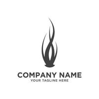 empresa de marca de logotipo de onda de fogo vetor
