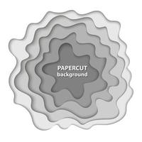 de fundo vector com formas de corte de papel branco. Estilo de arte de papel abstrato 3D, layout de design para apresentações de negócios, folhetos, cartazes, estampas, decoração, cartões, capa de folheto.