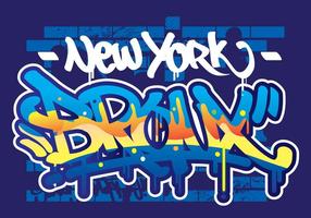 texto de graffiti bronx vetor