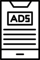 design de ícone de vetor de publicidade móvel