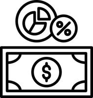 design de ícone de vetor de margem de dinheiro