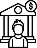 design de ícone de vetor bancário pessoal
