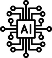 design de ícone de vetor de inteligência artificial