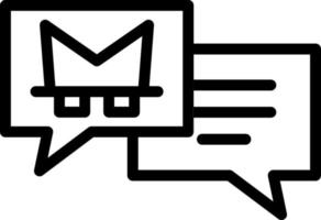 design de ícone de vetor de spyware de bate-papo