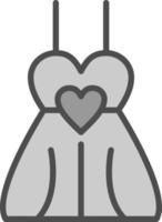 design de ícone de vetor de vestido feminino de casamento