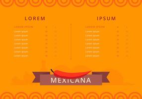 Vector de modelo de comida e menu mexicano