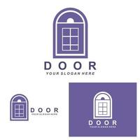 logotipo da janela de casa, design de ícones de interiores para casa vetor