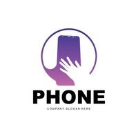 logotipo do smartphone, vetor de eletrônicos de comunicação, design de telefone moderno, para símbolo de marca da empresa