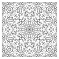 Mandala para colorir para adultos. fundo da mandala. página de coloração de padrão de mandala. mão desenhada mandala padrão de fundo. página de colorir preto e branco vetorial para livro de colorir. vetor