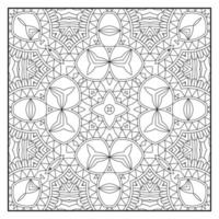 Mandala para colorir para adultos. fundo da mandala. página de coloração de padrão de mandala. mão desenhada mandala padrão de fundo. página de colorir preto e branco vetorial para livro de colorir. vetor