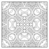 Mandala para colorir para adultos. fundo da mandala. página de coloração de padrão de mandala. mão desenhada mandala padrão de fundo. página de colorir preto e branco vetorial para livro de colorir. vetor