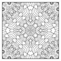 Mandala para colorir para adultos. fundo da mandala. página de coloração de padrão de mandala. mão desenhada mandala padrão de fundo. página de colorir preto e branco vetorial para livro de colorir. vetor