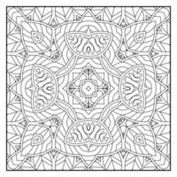 Mandala para colorir para adultos. fundo da mandala. página de coloração de padrão de mandala. mão desenhada mandala padrão de fundo. página de colorir preto e branco vetorial para livro de colorir. vetor