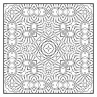 Mandala para colorir para adultos. fundo da mandala. página de coloração de padrão de mandala. mão desenhada mandala padrão de fundo. página de colorir preto e branco vetorial para livro de colorir. vetor