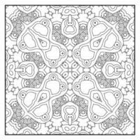 Mandala para colorir para adultos. fundo da mandala. página de coloração de padrão de mandala. mão desenhada mandala padrão de fundo. página de colorir preto e branco vetorial para livro de colorir. vetor