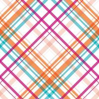 O tecido de design de padrões de verificação é um tecido estampado que consiste em faixas cruzadas, horizontais e verticais em várias cores. os tartans são considerados um ícone cultural da Escócia. vetor