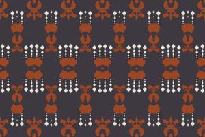 étnico ikat chevron batik padrão têxtil sem costura design de vetor digital para impressão saree kurti borneo tecido borda escova símbolos designer de amostras
