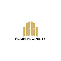 letra inicial abstrata p ou logotipo pp na cor dourada isolada em fundo branco aplicado para logotipo da empresa imobiliária também adequado para marcas ou empresas com nome inicial pp ou p. vetor