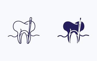 ícone de ilustração de tratamento de canal radicular vetor