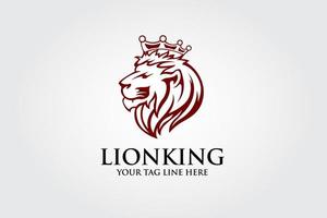 modelo de design de logotipo de cabeça de leão, elemento para a identidade da marca, ilustração vetorial, design de emblema em fundo branco. vetor